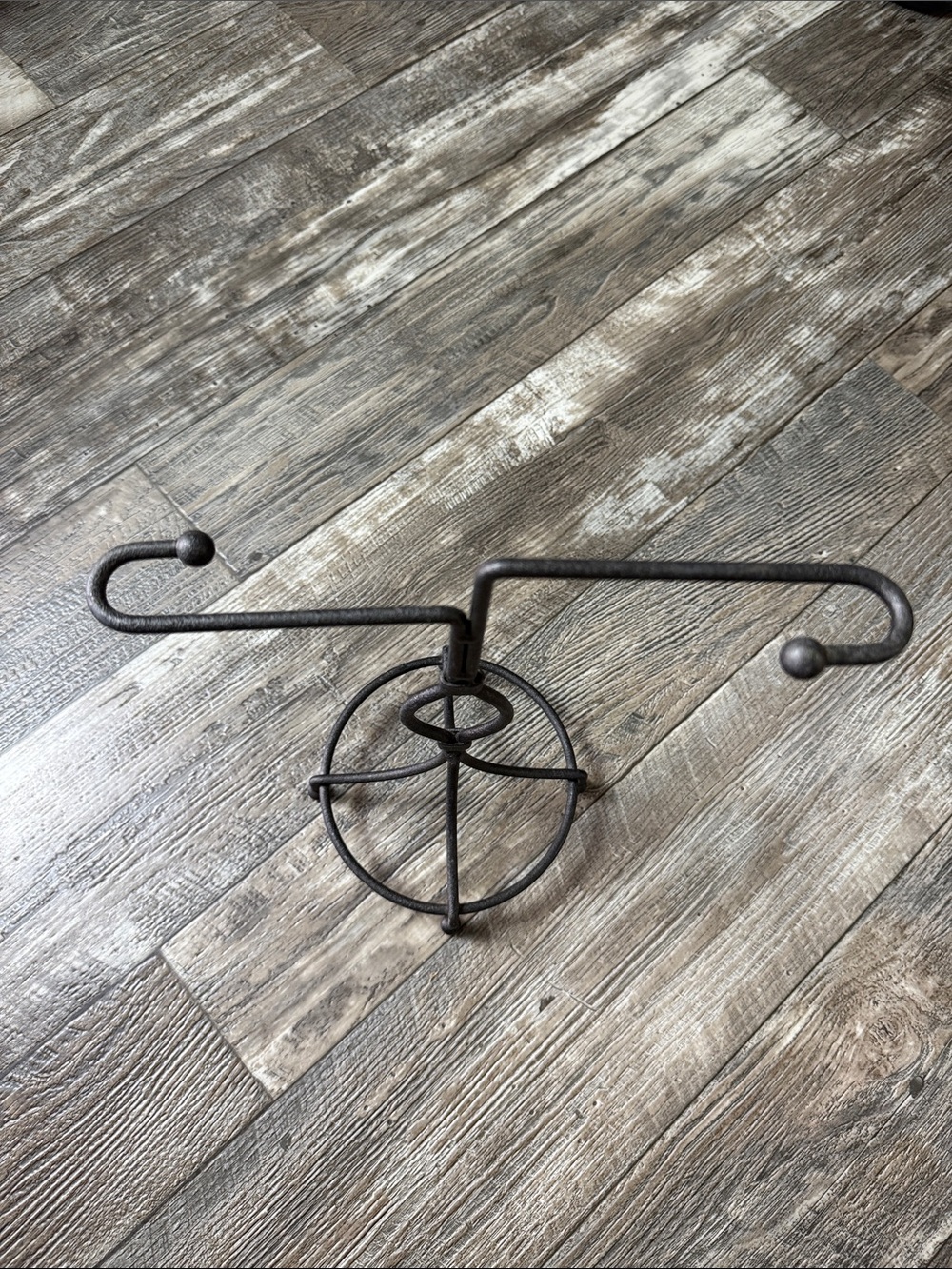 Rustic Dark Brown Metal  Towel Rack holder